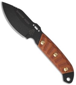 TOPS Knives Shadow Rider Fixed Blade Knife (3.25" Black Plain) SDRD-01