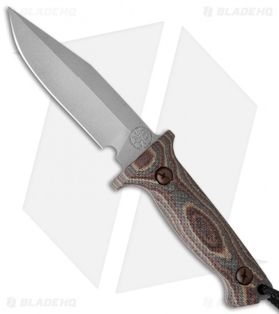 Treeman Knives Combat Chute Knife Snakeskin Canvas (5" Silver)