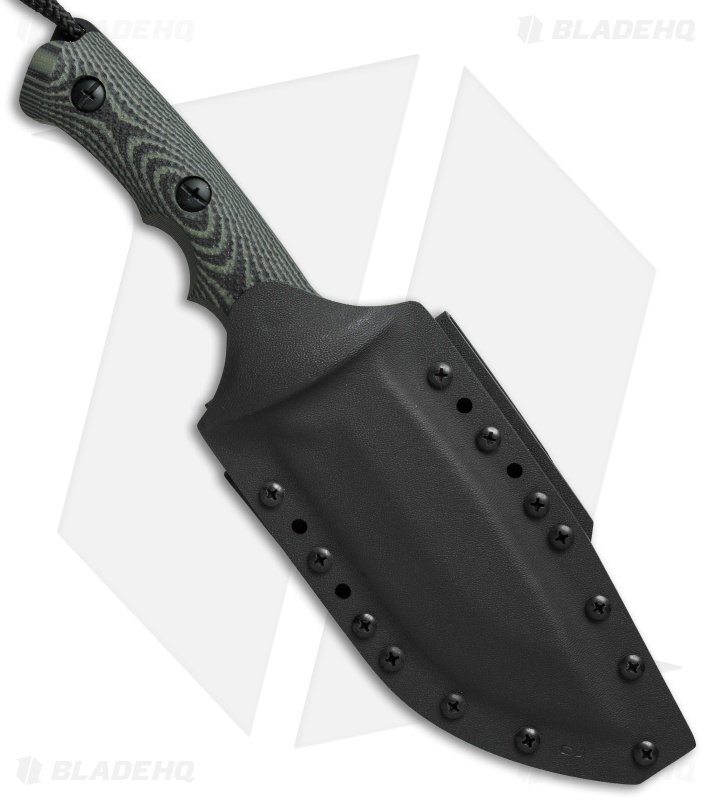 Treeman Knives Combat Hunter Fixed Blade Knife Black/Green G10