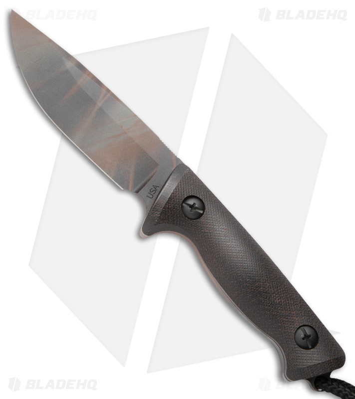 Treeman Knives Recon Hunter Fixed Blade Knife Brown Micarta (4.375")