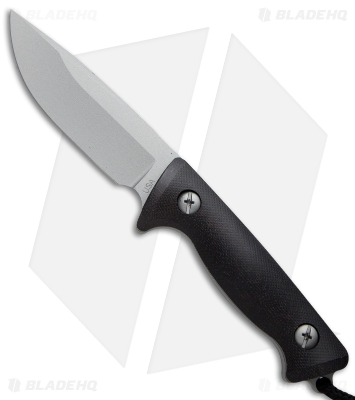 Treeman Knives Recon Hunter Fixed Blade Knife Brown Micarta (4.375" Mag Silver)