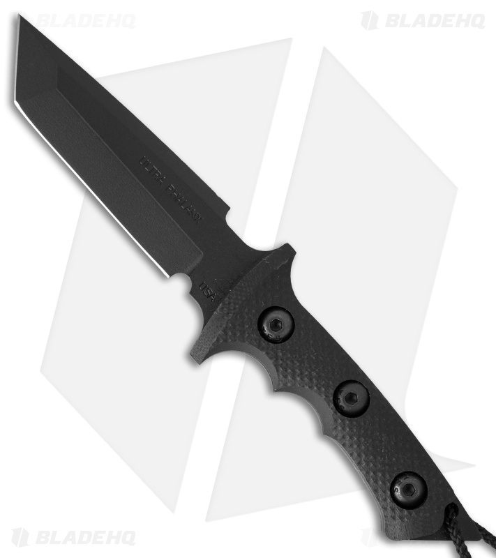 Treeman Knives Mini Ultra Phalanx Neck Carry Knife Black G-10 (3" Black)