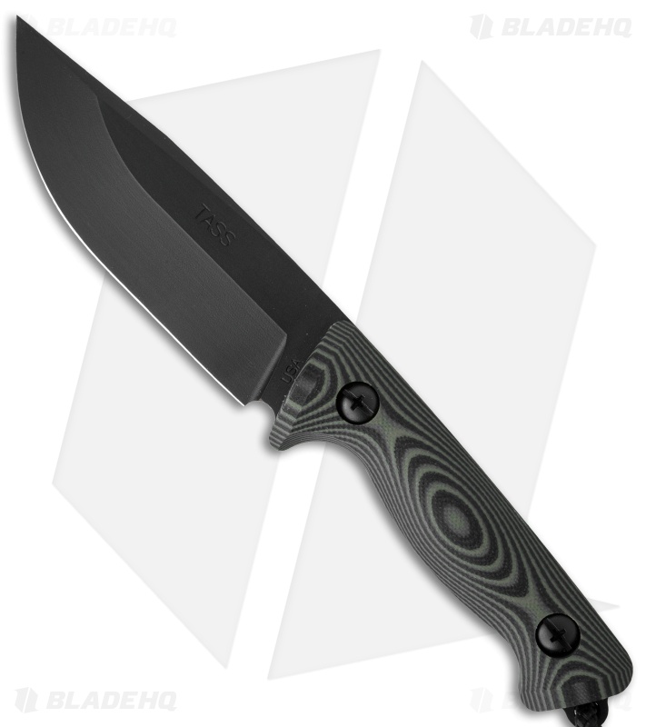 Treeman Knives TASS Seal Team Combat Knife OD/Black G-10 (5" Black)