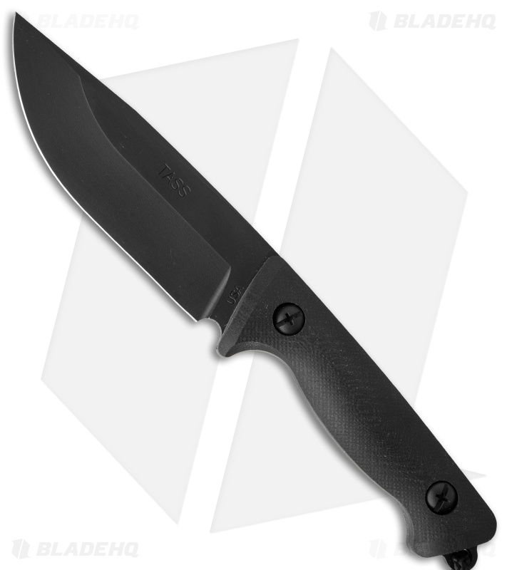 Treeman Knives TASS Seal Team Combat Knife Black Ops Special (5" Black)