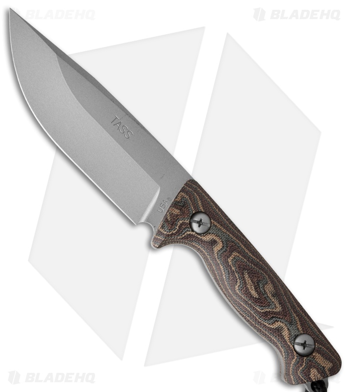 Treeman Knives TASS Seal Team Combat Knife Snakeskin Canvas (5" Silver)
