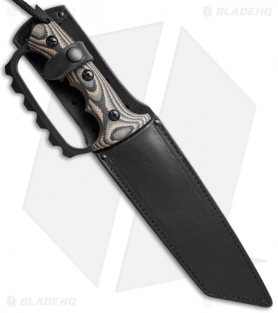 Treeman Knives Ultra Phalanx D-Guard Knife Camo G-10 (7.5" Black Sawback)