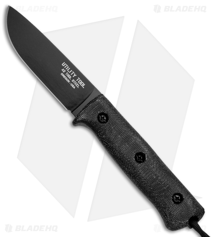 Utility Tool Knives Wilderness Knife No. 1 Black Micarta (4" Black) UTK0100-2014