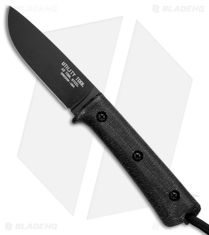 Utility Tool Knives Wilderness Knife No. 3 Black Micarta (4" Black) UTK0100-2014