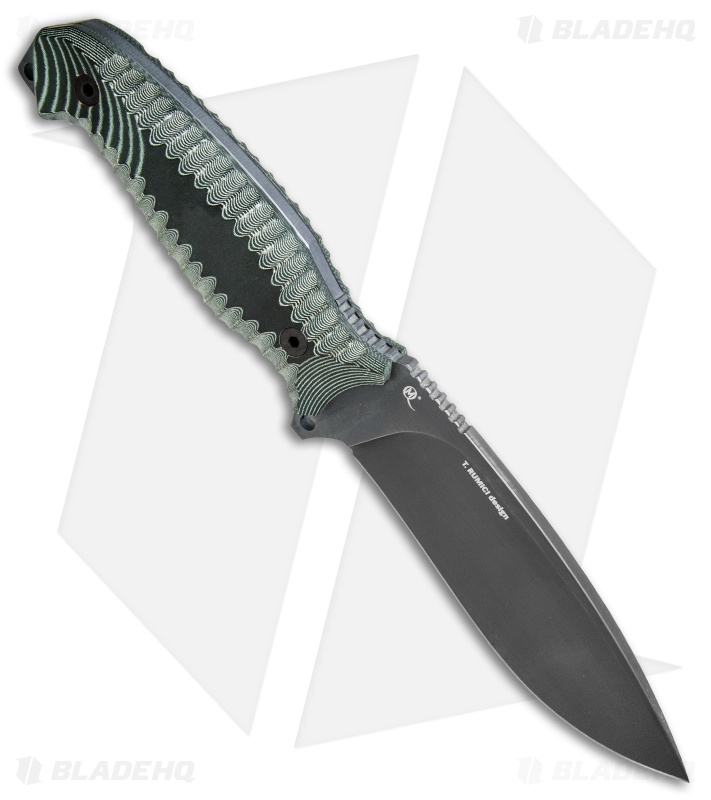 Viper Knives Golia Fixed Blade Knife Green Micarta (5" Black) VT4003CNV