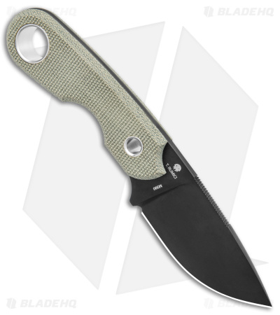 Viper Knives Berus Fixed Blade Knife Drop Point Green Micarta (2.6" DLC)