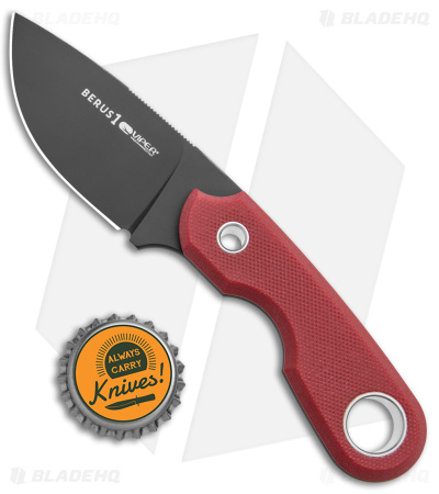 Viper Knives Berus Fixed Blade Knife Drop Point Red G-10 (2.6" DLC)