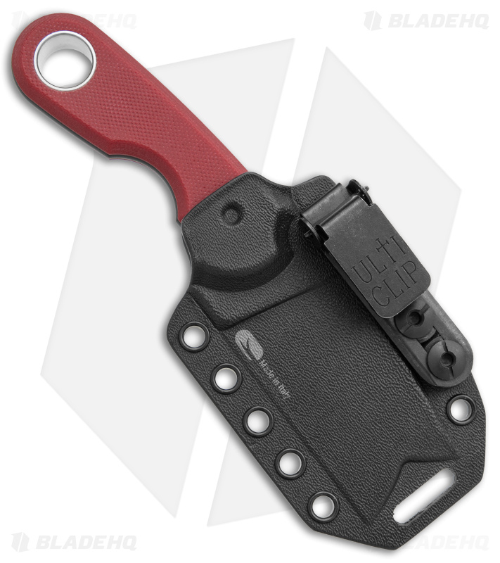 Viper Knives Berus Fixed Blade Knife Drop Point Red G-10 (2.6" DLC)
