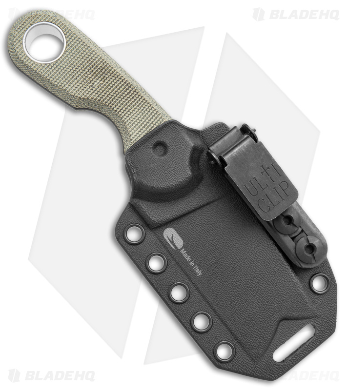 Viper Knives Berus Fixed Blade Knife Sheepsfoot Green Micarta (2.6" DLC)