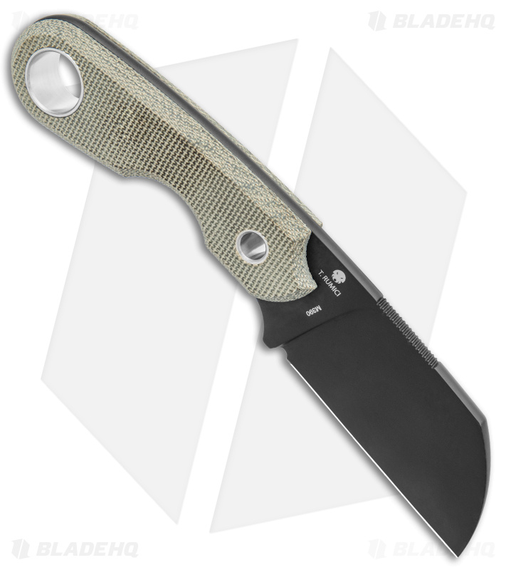 Viper Knives Berus Fixed Blade Knife Sheepsfoot Green Micarta (2.6" DLC)