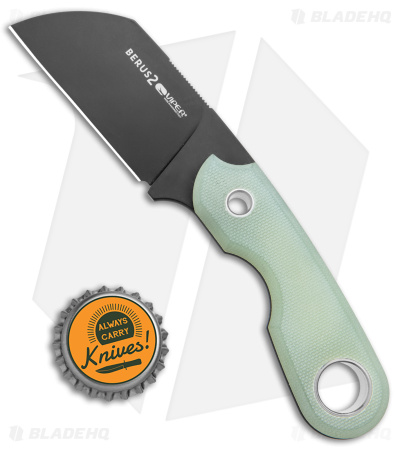 Viper Knives Berus Fixed Blade Knife Sheepsfoot Jade G-10 (2.6" DLC) VT4014DGJ