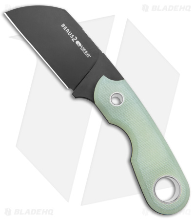 Viper Knives Berus Fixed Blade Knife Sheepsfoot Jade G-10 (2.6" DLC) VT4014DGJ