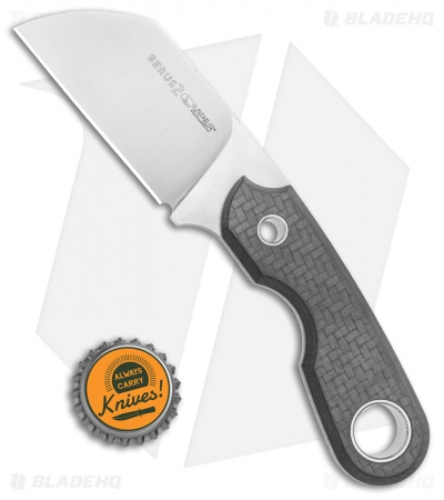Viper Knives Berus Fixed Blade Knife Sheepsfoot Carbon Fiber (3.5" Satin)
