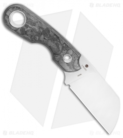 Viper Knives Berus Fixed Blade Knife Sheepsfoot Marble Carbon Fiber (3.5" Satin)