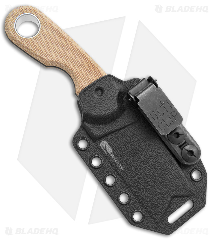 Viper Knives Berus Fixed Blade Knife Sheepsfoot Natural Micarta (2.6" DLC)
