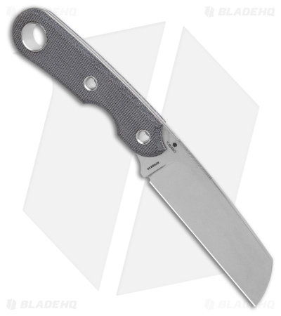 Viper Knives Basic 2 Sheepsfoot Fixed Blade Knife Black Micarta (3.7" Satin)