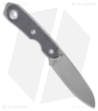 Viper Knives Basic 3 Drop Point Fixed Blade Knife Black Micarta (4" Satin) D2