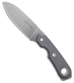 Viper Knives Basic 3 Drop Point Fixed Blade Knife Black Micarta (4" Satin) D2