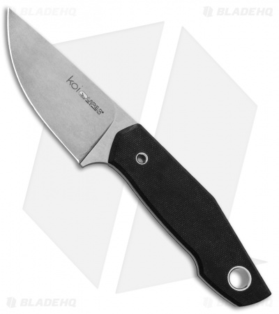 Viper Knives Voxnaes Koi Fixed Blade Black G-10 (3.5" Stonewash) VT4009GB