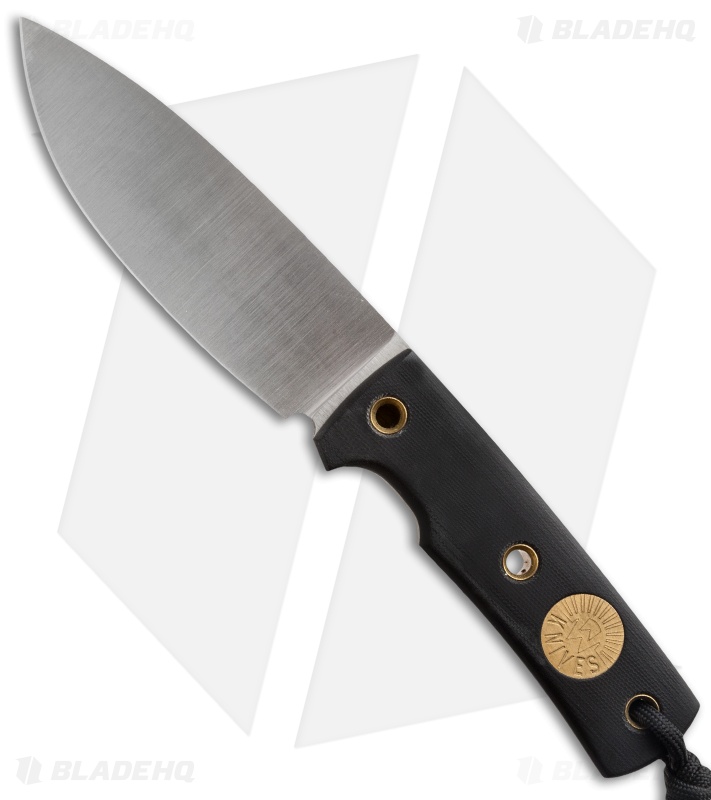 Wallace Edged Tools OS II Fixed Blade Knife Black G-10 (4.5" Satin)