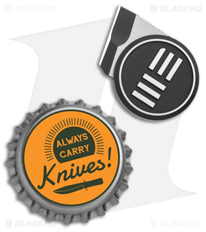 WE Knife Co. Quark Fixed Blade Neck Knife Black/Silver Titanium (0.47" Two-Tone)