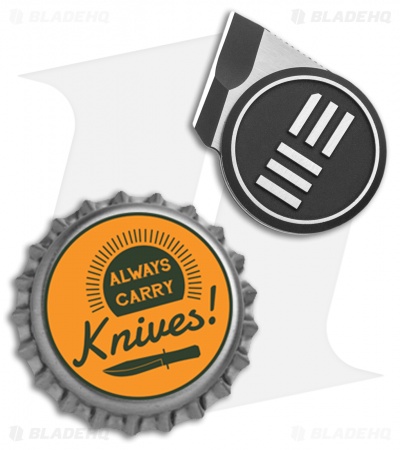 WE Knife Co. Quark Fixed Blade Neck Knife Black/Silver Titanium (0.47" Two-Tone)