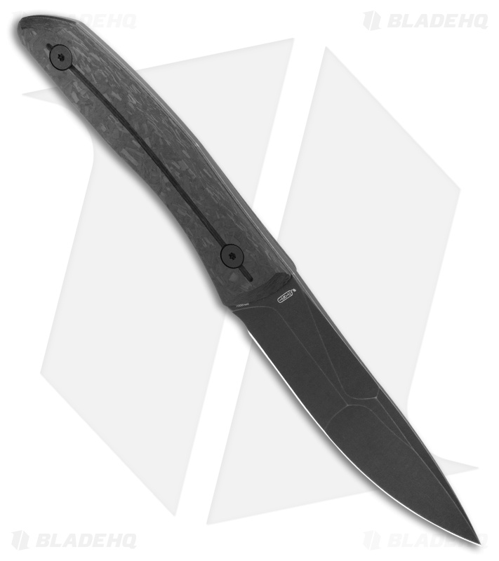 WE Knife Co. Reazio Fixed Blade Knife Shred CF (4.15" Black Stonewash) 921B
