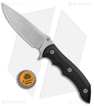 WE Knife Co. Stonefish Fixed Blade Knife Black G-10 (4.46" Stonewash) 919C
