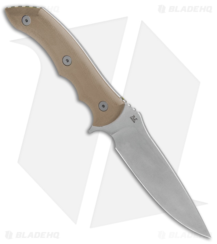 WE Knife Co. Stonefish Fixed Blade Knife Tan G-10 (4.46" Stonewash) 919B