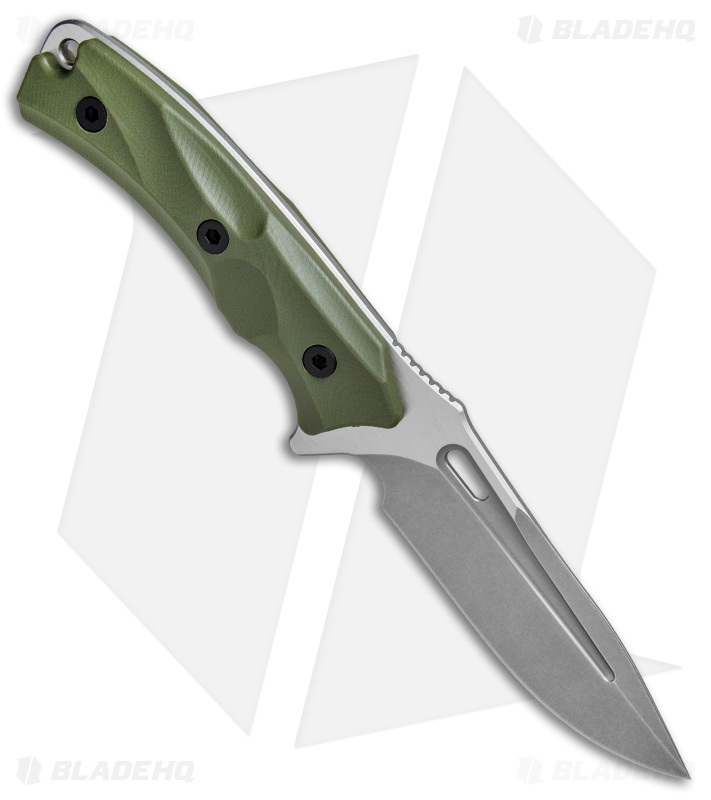 WE Knife Co. Vindex Fixed Blade Knife Green G-10 (4.3" Stonewash) 802A