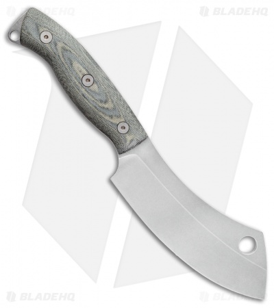 White River Camp Cleaver Fixed Blade Knife Black & Olive Drab (5.75"Stonewash) 