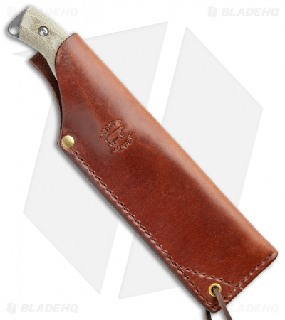 White River Camp Cleaver Fixed Blade Knife Olive Drab Micarta (5.5" SW) 