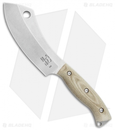 White River Camp Cleaver Fixed Blade Knife Olive Drab Micarta (5.5" SW) 