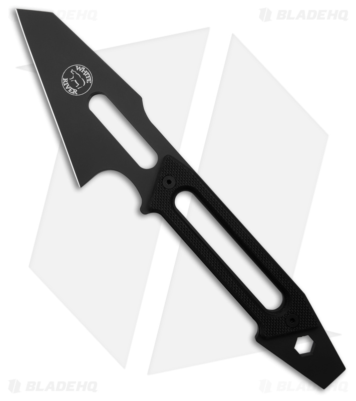 White River Delia Tactical Life Spike Black G-10 (4.65" Black)