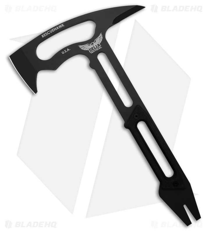 White River Delia Tactical Rescue Hawk Black G-10 - Blade HQ