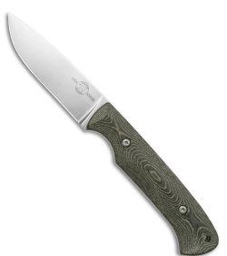 White River Hunter Fixed Blade Knife Black/OD Green Micarta (3.5" Polish)