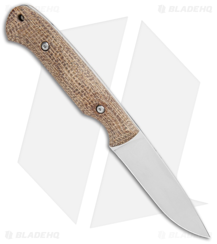 White River Hunter Fixed Blade Knife Natural Burlap Micarta (3.5