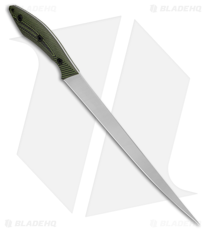 White River Knives 10" Pro Fillet Knife Green/Black G-10 (10" Stonewash)