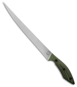 White River Knives 10" Step-Up Fillet Knife Green/Black G-10 (10" Stonewash)