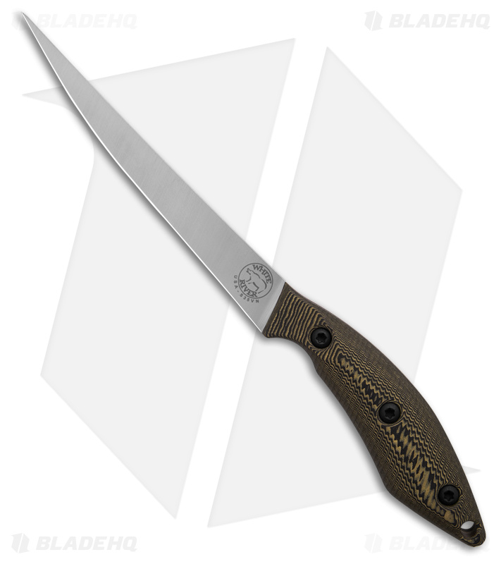 White River Knives 6" Pro Fillet Knife Maple/Black Richlite (6" Stonewash)