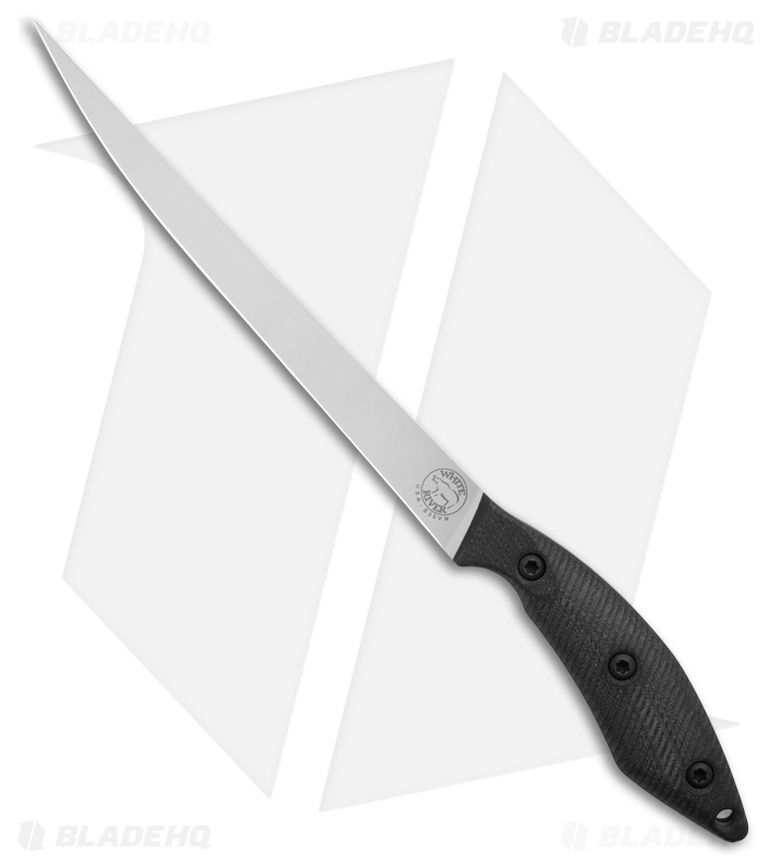 White River Knives 8" Pro Fillet Knife Black G-10 (8" Stonewash)