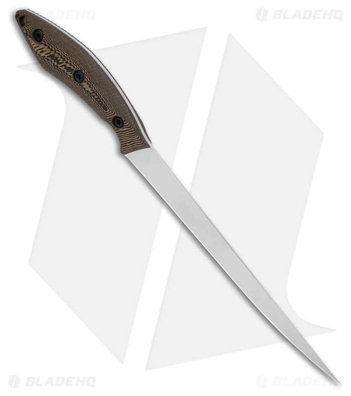 White River Knives 8" Pro Fillet Knife Maple/Black Richlite (8" Stonewash)