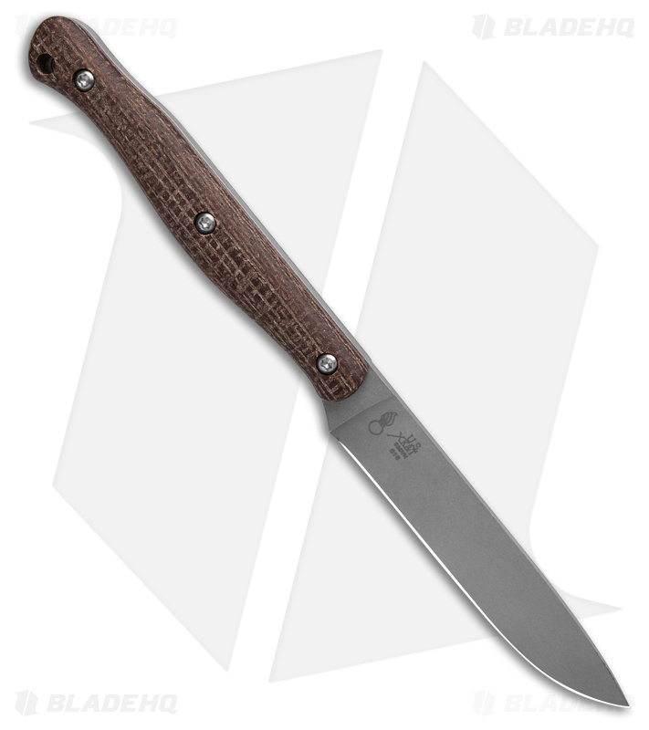 White River Knives Exodus 4 Fixed Blade Knife Natural Burlap Micarta (4" SW)