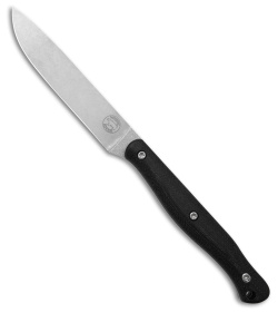 White River Knives Exodus 4 Fixed Blade Knife Black Canvas Micarta (4" SW)