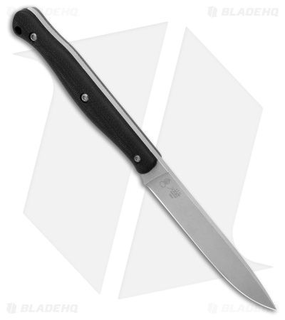 White River Knives Exodus 4 Fixed Blade Knife Black Canvas Micarta (4" SW)