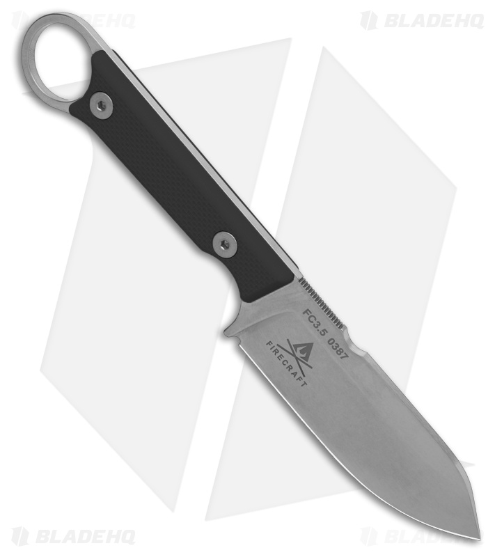 White River Firecraft 3.5 Pro Fixed Blade Knife Black G-10 (3.5" SW)